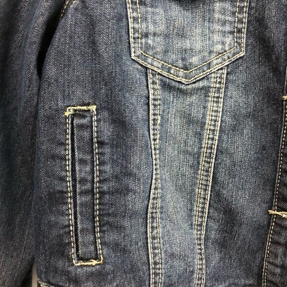 EARL JEANS DENIM CROPPED JEAN JACKET SIZE S - Picture 8 of 8